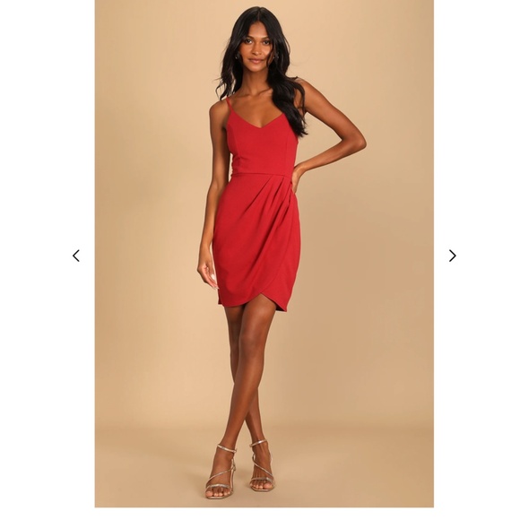 NWT Lulus Forever Your Girl Rust Red Bodycon Dress - Size S - Picture 3 of 4